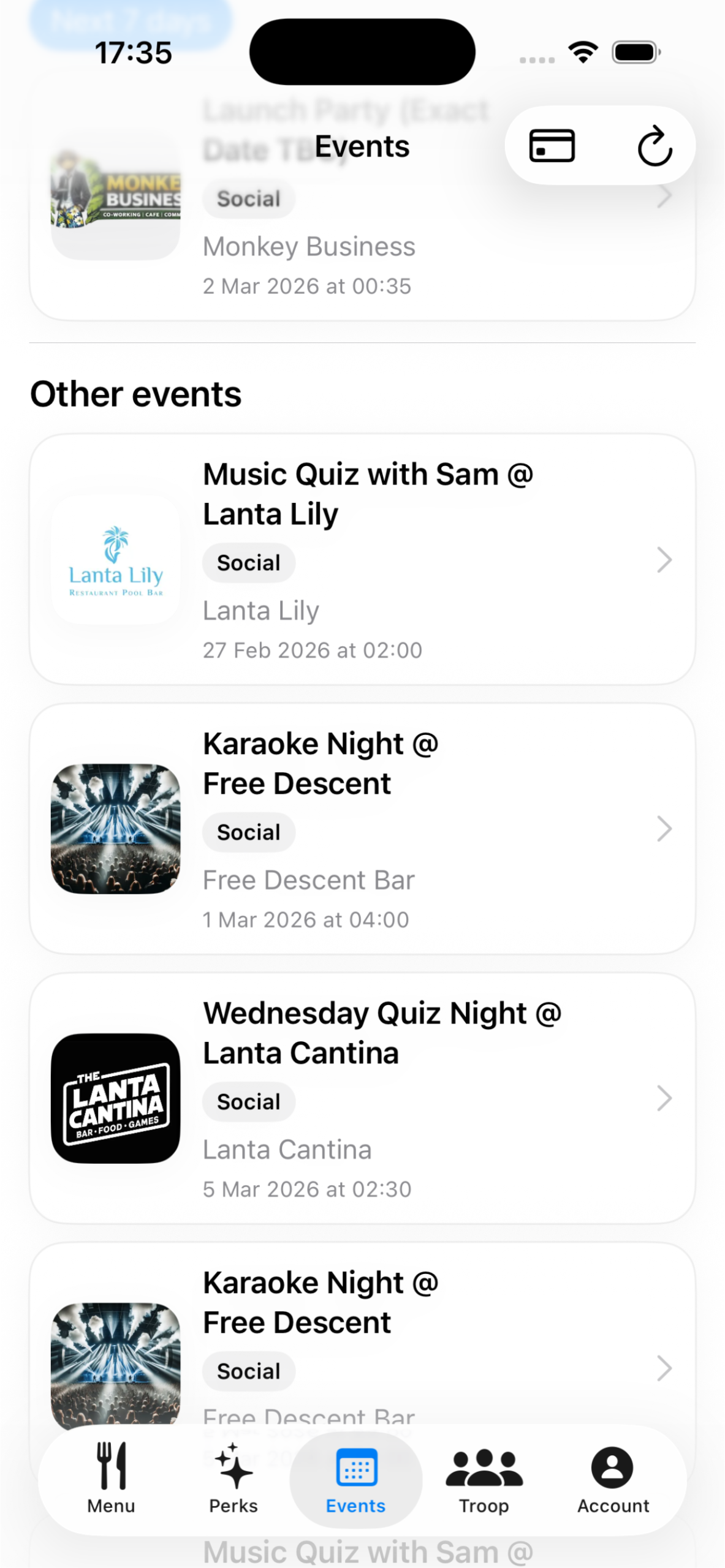 Monkey Business app screenshot for iPhone