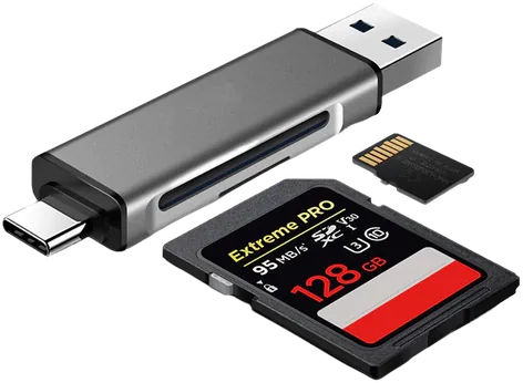SD / TF Card to USB-A / C Adapter