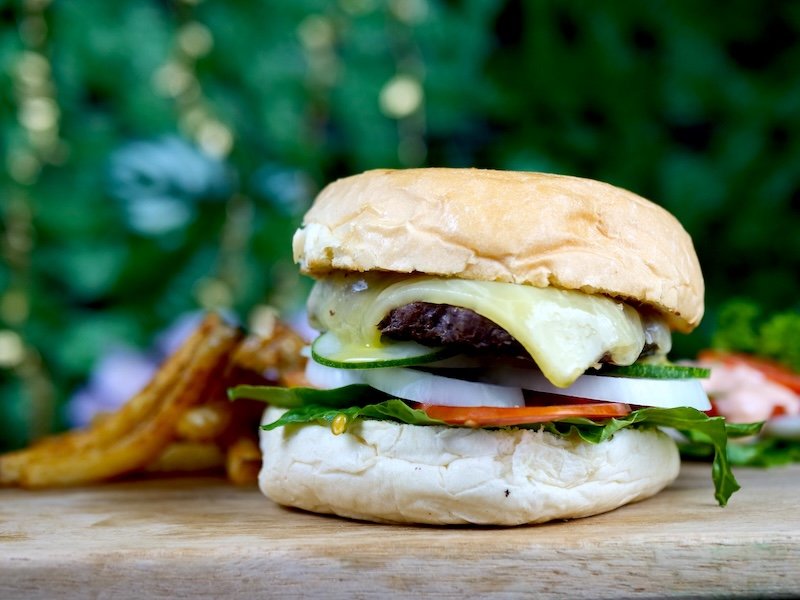 Classic Cheese Burger and Fries