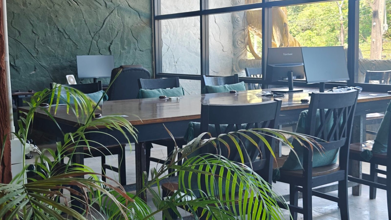 One of our communal tables at Monkey Business