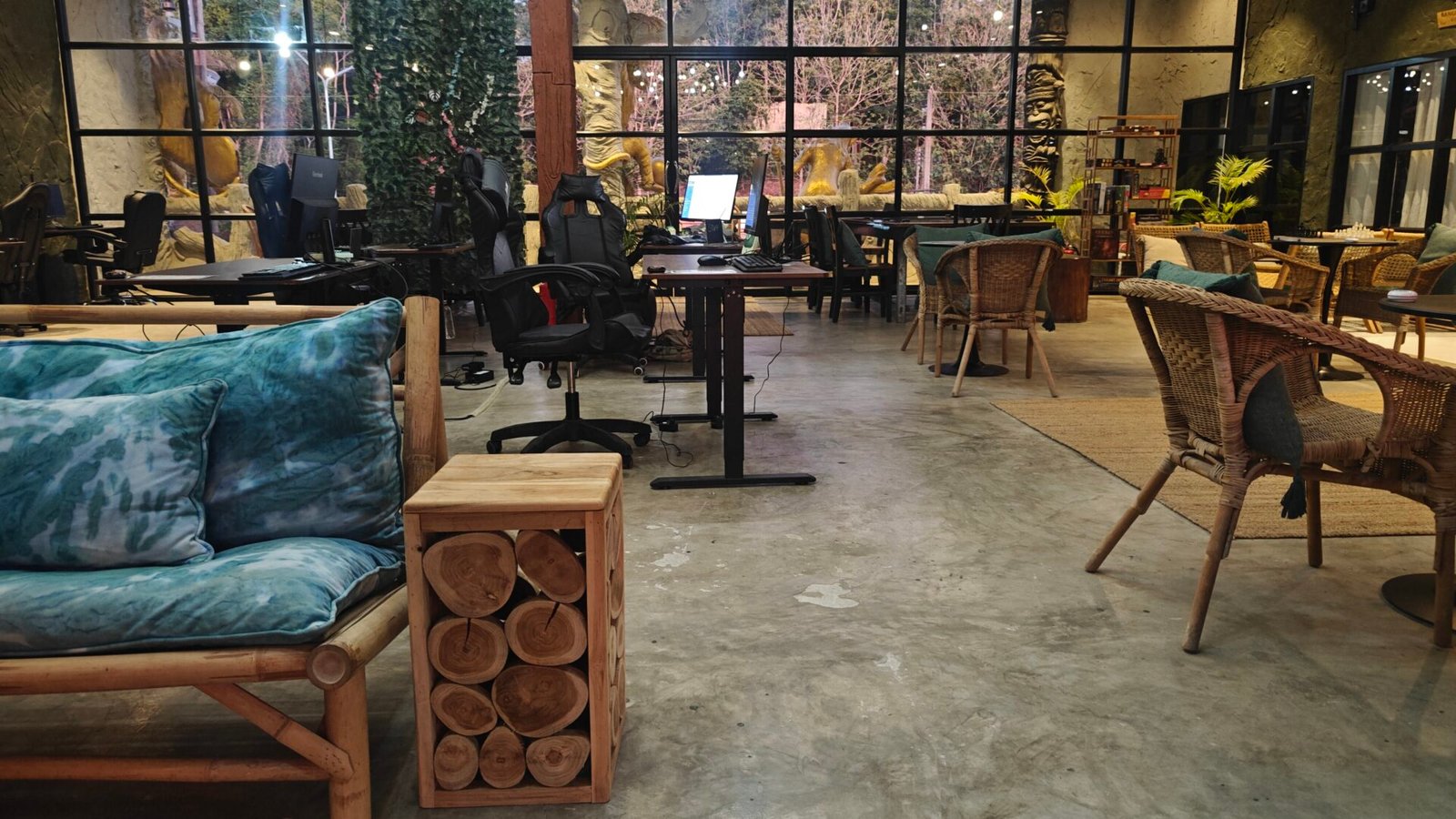 Lounge area at Monkey Business coworking space, Koh Lanta